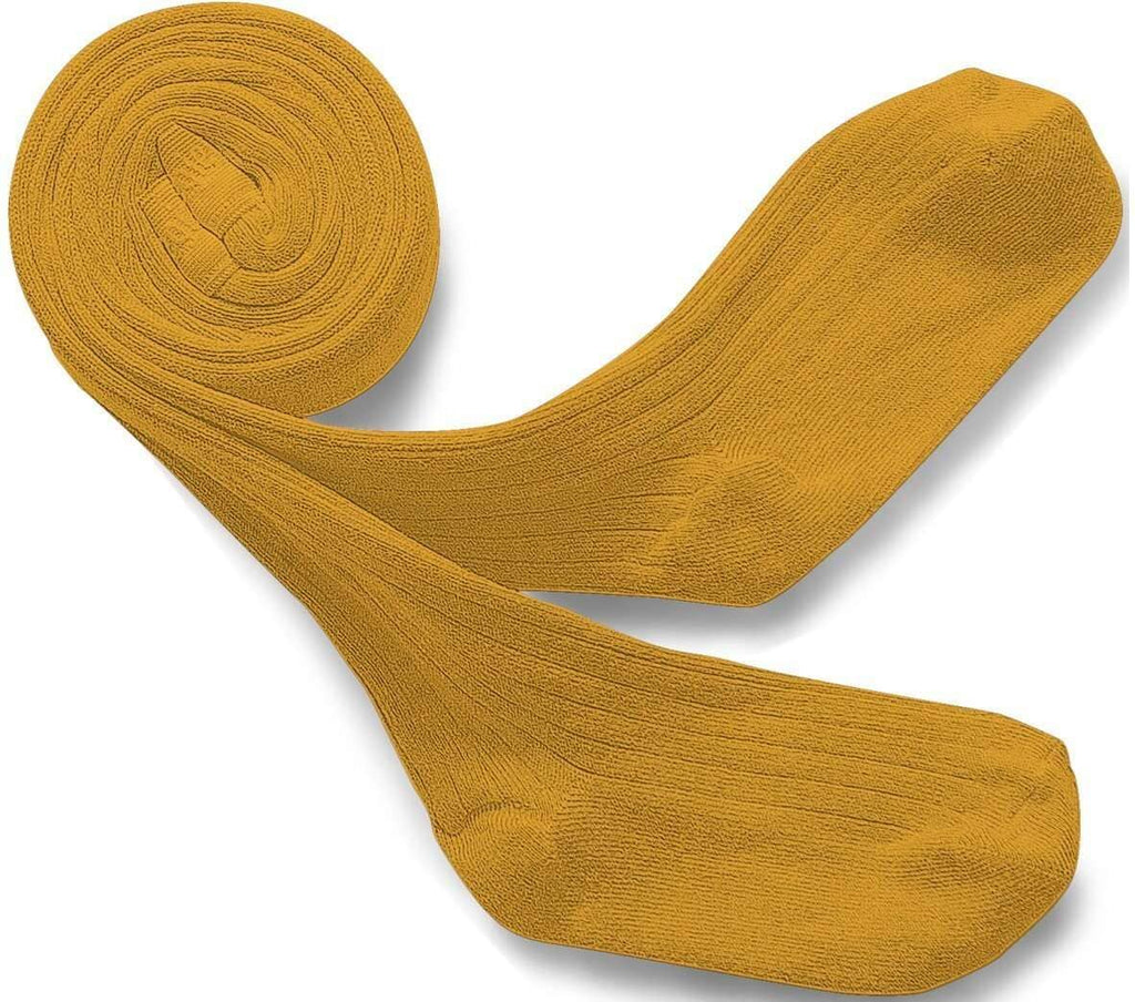 Collegien,Louise Ribbed Tights, Curcuma,CouCou,Girl Shoes, Socks & Tights