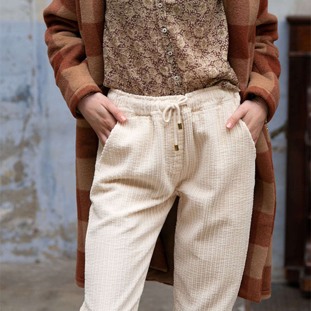 Emile et Ida,Trousers in Porcelaine,CouCou,Mamma Clothing